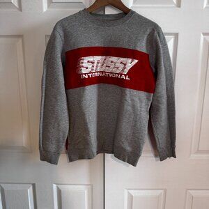 Stussy Crewneck Sweatshirt w/ Pockets Retro Racing